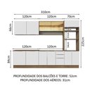 Ver imagem 4 de Armário de Cozinha Completa 310cm Rustic/Branco Stella Madesa 02