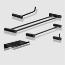 Ver imagem 3 de Kit de Acessórios para Banheiro Preto Fosco 5 Peças 2190or Grego Metal