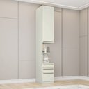 Ver imagem 2 de Módulo Mesa de Cabeceira para Quarto com 1 Porta e 3 Gavetas Predileto