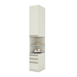 Módulo Mesa de Cabeceira para Quarto com 1 Porta e 3 Gavetas Predileto - 3