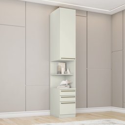 Módulo Mesa de Cabeceira para Quarto com 1 Porta e 3 Gavetas Predileto - 2