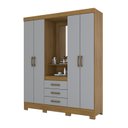 Ver imagem 4 de Guarda Roupa Casal 4 Portas 3 Gavetas Bhappy Espresso Móveis