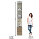 Ver imagem 4 de Módulo para Quarto com 1 Porta e 3 Gavetas Predileto Marrom/Areia HP/Jequitiba