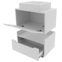 Ver imagem 4 de Kit Balcão e Gabinete de Banheiro com Cuba 1 Porta 1 Gaveta Branco