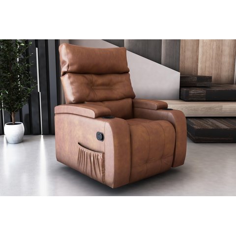 Poltrona Reclin/girat/balanço Mx66 Commander Corano Whisky L482- Matrix