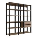 Ver imagem 3 de Kit Estante Livreiro 03 Pecas 183x160cm Preto Montana Proddy Preto Montana