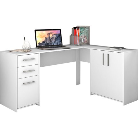 Mesa para Computador Office Legna Branco - MoveisAqui Notável
