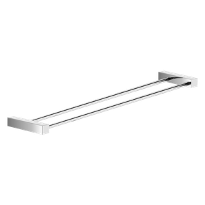 Toalheiro Duplo para Banheiro Alto Brilho Troia Grego Metal 50cm