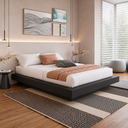Ver imagem 1 de Cama Casal Queen Suspensa para Colchão 160cm Grafite - Art In