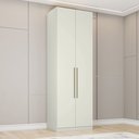 Ver imagem 1 de Guarda Roupa 2 Portas 3 Gavetas Predileto Branco/Areia HP