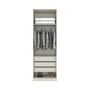 Ver imagem 4 de Guarda Roupa 2 Portas 3 Gavetas Predileto Branco/Areia HP