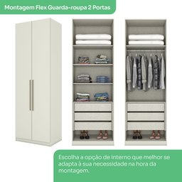 Guarda Roupa 2 Portas 3 Gavetas Predileto - 11