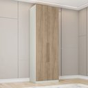 Ver imagem 1 de Guarda Roupa 2 Portas 3 Gavetas Predileto Marrom/Areia HP/Jequitibá