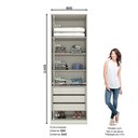 Ver imagem 6 de Guarda Roupa 2 Portas 3 Gavetas Predileto Marrom/Areia HP/Jequitibá
