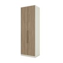 Ver imagem 2 de Guarda Roupa 2 Portas 3 Gavetas Predileto Marrom/Areia HP/Jequitibá