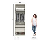 Ver imagem 7 de Guarda Roupa 2 Portas 3 Gavetas Predileto Marrom/Areia HP/Jequitibá