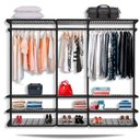 Ver imagem 1 de Guarda Roupa Closet Aramado sem Portas CLR285 - 2,50m - Preto