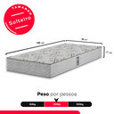 Ver imagem 3 de Colchão Solteiro D33 One Face 17x88x188cm - Branco - e-Shop Casa