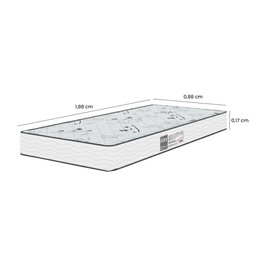 Colchão Solteiro D33 One Face - Suede Branco- E-shop Casa - 4