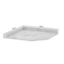 Ver imagem 2 de Tampo para Balcão Canto Diagonal 74cm Premium Luciane Móveis Mármore Bp