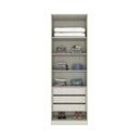 Ver imagem 4 de Guarda Roupa 2 Portas 3 Gavetas Predileto Branco/Areia HP