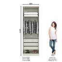 Ver imagem 7 de Guarda Roupa 2 Portas 3 Gavetas Predileto Branco/Areia HP