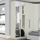 Ver imagem 5 de Guarda Roupa 2 Portas 3 Gavetas Predileto Branco/Areia HP