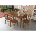 Ver imagem 2 de Mesa Colors em Madeira Maciça Quadrada 6 Lugares - 160 X 80cm Amêndoa