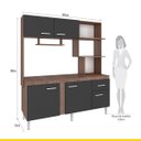 Ver imagem 4 de Cozinha Compacta Sevilha 165 Cm Balcão Tampo Armário Nicho Forno/micro Mdp Teka Grafite - Clicklar