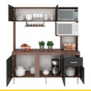 Ver imagem 3 de Cozinha Compacta Sevilha 165 Cm Balcão Tampo Armário Nicho Forno/micro Mdp Teka Grafite - Clicklar