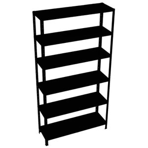 Estante de Aço Multi Uso 6 Prateleiras Amapá Cor Preto Lr- 1331lr