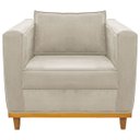 Ver imagem 5 de Kit Sofá 2 Lugares e Poltrona Europa Suede Bege Doce Sonho Móveis