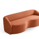 Ver imagem 2 de Sofá Curvo 2 Lugares 240cm Boucle Alonso Marrom Terracota