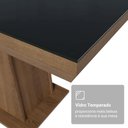 Ver imagem 7 de Conjunto Sala de Jantar Tampo de Vidro 6 Cadeiras Rustic/Preto/Imperial Colmar Madesa