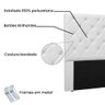 Cabeceira Cama Box Casal Queen 160cm Dora Corino Branco - 3