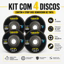 Ver imagem 2 de Kit 4 Strip Disc Disco Remover Tinta Verniz Ferrugem Tubarão
