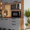 Ver imagem 4 de Cozinha Giovanna 6PÇS 13 Portas Laranja/Freijó/Cinza