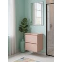 Ver imagem 1 de Gabinete para Banheiro com Espelho 60cm MDF Rosa Dubai - On Móveis
