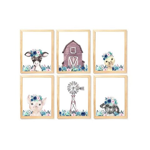 Kit Quadro Fazendinha Infantil Decorativo Quarto Criança Bebê Enxoval