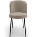 Ver imagem 3 de Kit 5 Cadeiras Sala de Jantar Estofada Gavi L02 Bouclê Bege - Lyam Decor