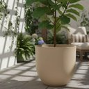 Ver imagem 4 de Vaso Grande para Plantas 54cm Tramontina Laos em Polietileno Reciclável Granito Areia Decoração