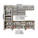 Ver imagem 3 de Kit de Cozinha 6 Peças Connect (2 Aéreos+2balcões+1 Aneleiro+1complemento) Cpt95 Duna/cristal -