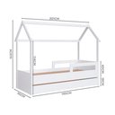 Ver imagem 4 de 1. Cama Infantil Casinha Auxiliar Branco Sonho