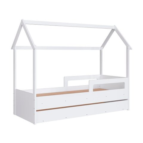 1. Cama Infantil Casinha Auxiliar Branco Sonho