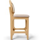 Ver imagem 6 de Kit 2 Banquetas Baixa Bar Cozinha Sala de Jantar Betta L02 Mel Tela Suede Bege - Lyam Decor