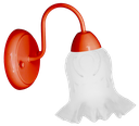 Ver imagem 1 de Arandela Colonial Classic de Parede com Tulipa Caracol:âmbar/preto/110/220