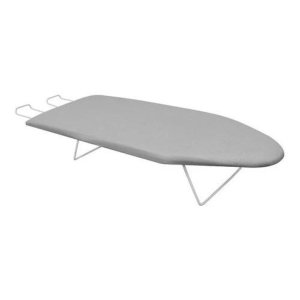 Tabua Mesa de Passar Roupa Portátil de Ferro Resistente Cor Prata Metalizado F