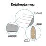Tabua Mesa de Passar Roupa Portátil de Ferro Resistente Cor Prata Metalizado F - 5
