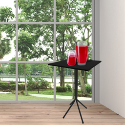 Mesa Bistrô Alto Preto Tampo Quadrado Mdf Preto 60cm - 6