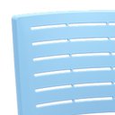 Ver imagem 6 de Cadeira Empilhável Fixa Escritório Multiuso Base Preta Kimi P03 Azul Celeste - Lyam Decor